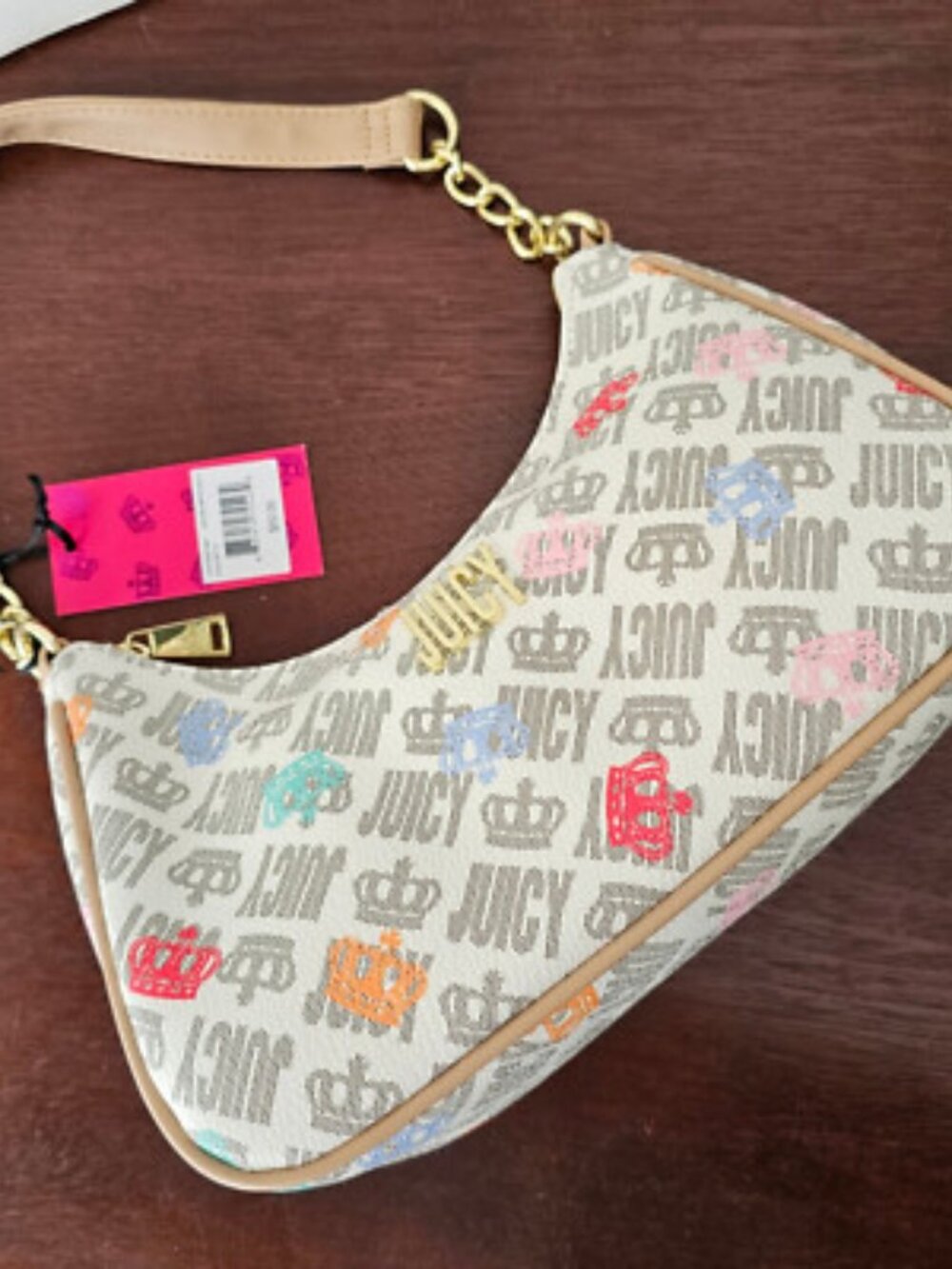 NWT Juicy Couture Crown Multicolor Pouchette - Picture 4 of 7